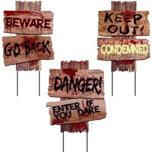 Self-Designed Halloween Yard Signs - 3 Pack of Scary Zombie, Vampire